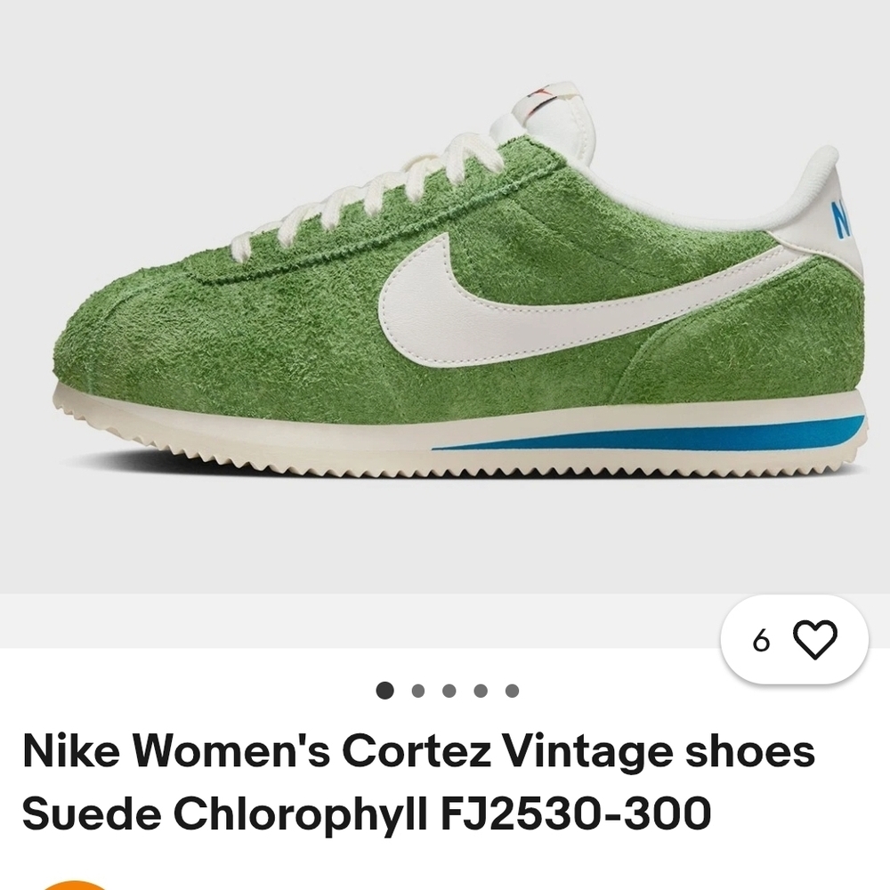 Nike Women's Cortez Sneakers - Green Suede